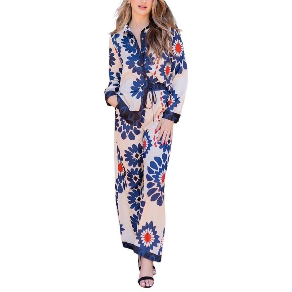 Amina Glam Womens  2Pc Shirt & Pant Set
